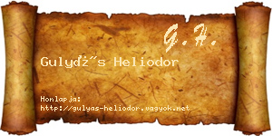 Gulyás Heliodor névjegykártya