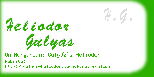 heliodor gulyas business card